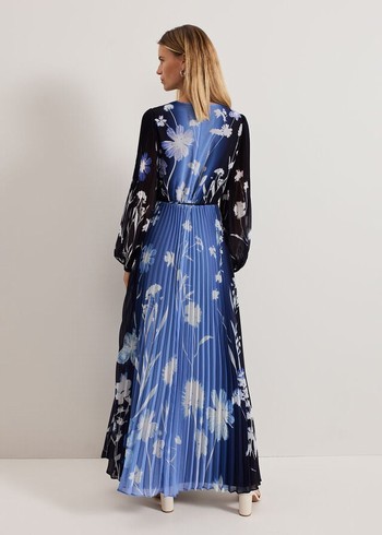 Phase Eight Annie Floral Dress Blue Canada | CAGJFQ-068